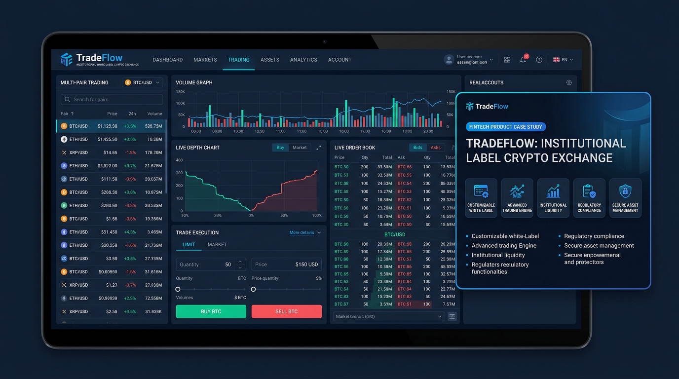 TradeFlow White Label Crypto Exchange for a US Startup